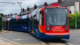 Stagecoach Sheffield SuperTram 102 From Middlewood To Meadowhall