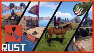 Rust | Horse Back Riding, Working Boats, Rocket Turrets, Drive as Bradley (Rust Mod Spotlights)