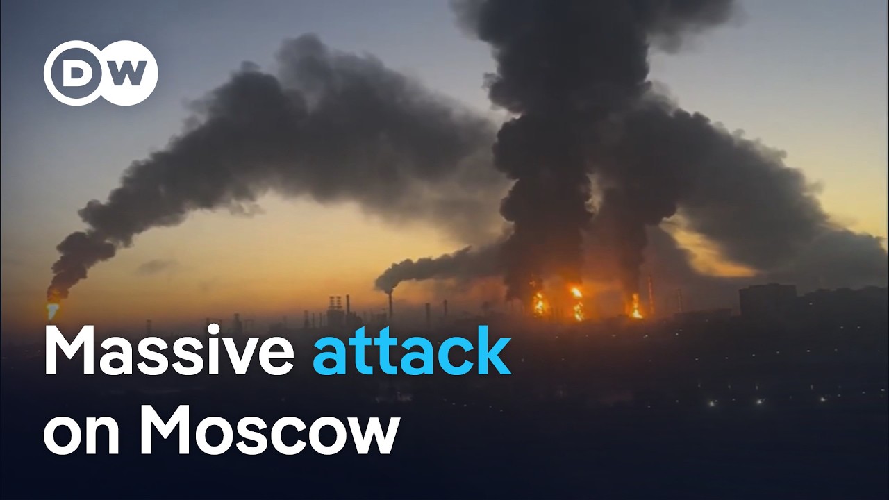Record Ukrainian Attack Leaves Moscow Ablaze on Election Day