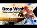 DROP WASH Watercolour Technique. IT PAINTS ITSELF !!!