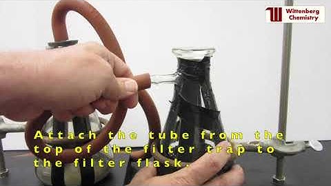 Setting up a vacuum filtration.