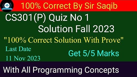 cs301p lab quiz 1 2023| cs301p lab quiz 1 fall 2023| cs301p lab quiz 1 solution fall 2023