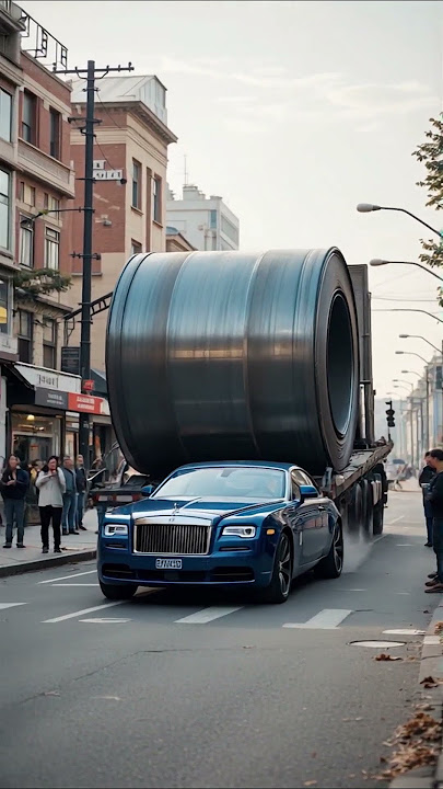 Luxury Car Accident on Indian Road. #shorts #rollsroyce #coil #truck #news #accident #destroyed #ai