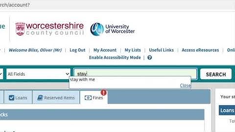 How to use the online catalogue to reserve a book at Worcestershire Libraries