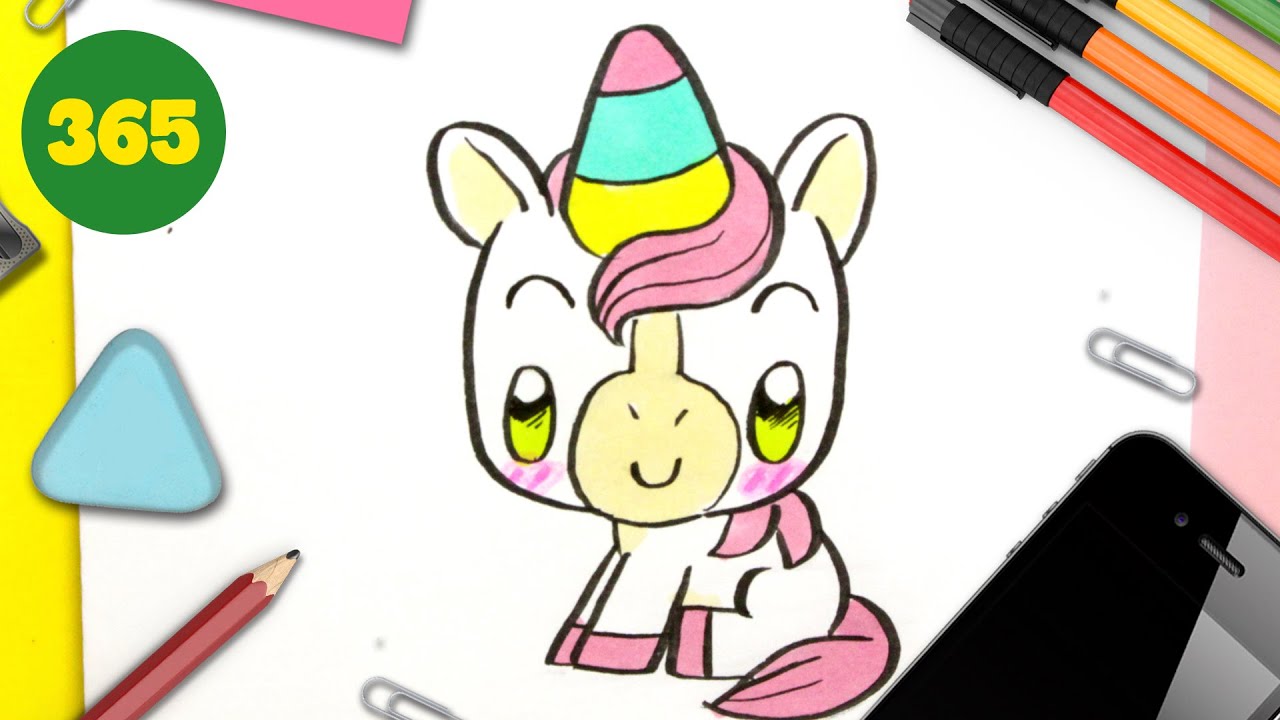 Comment Dessiner une Licorne Kawaii - Étape par Étape 🦄 - YouTube