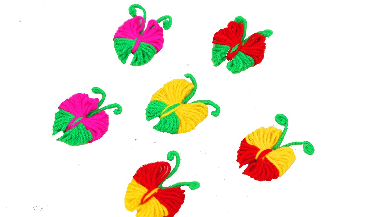 How To Make Woolen Butterfly By Using COMB// Home Decoration Ideas..