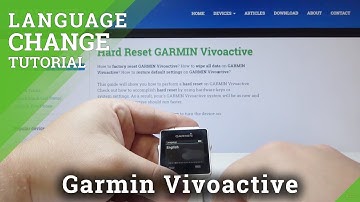 How to Change Language in GARMIN Vivomove HR - Language Settings
