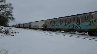 Westbound 149 Car CPKC Empty Grain Train Passed Through South Haven, MN on 30 Nov 2025