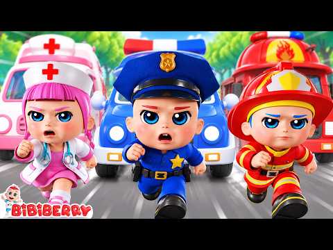 Rescue Team Repair Shop Song 🔧 Jobs and Career Song | Bibiberry Nursery Rhymes & Kids Songs