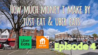 How much money i can make by Just Eat & Uber Eats. #deliveroo #justeat #ubereat #courier #ubereats