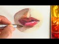 【水彩画】唇を描くときに押さえておくべきポイント紹介【艶やかに描けます♪】Introducing points for painting glossy lips with watercolor