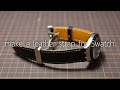 making a leather watch strap for Swatch スウォッチ腕時計用革ベルトを作ってみよう