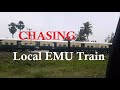 Chasing local train  chennai beach emu local  car vs local train  srimukundhan