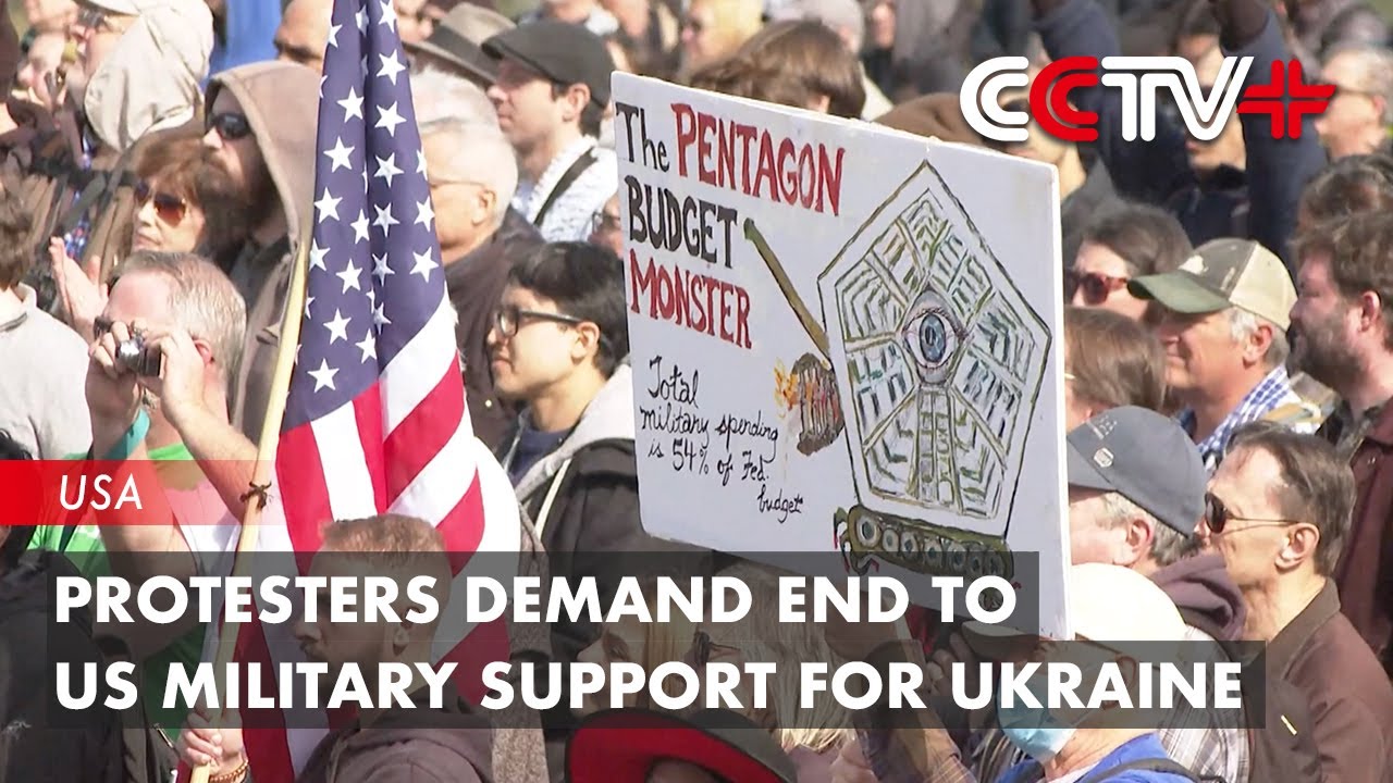 ⁣Protesters Demand End to US Military Support for Ukraine