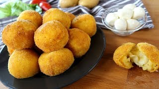 POTATO NUGGETS WITH STRINGY MOZZARELLA HEART - Easy Recipe