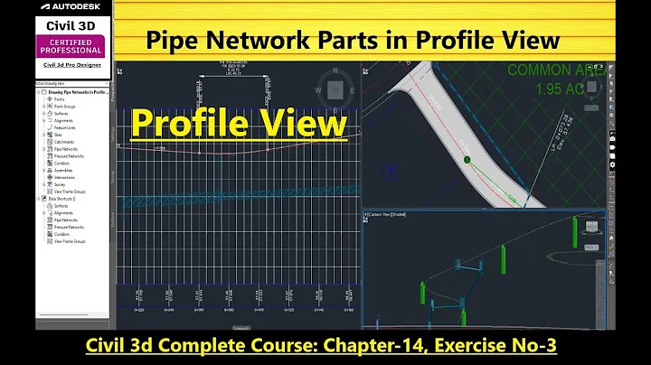 How to Draw Pipe Network in Profile View in Civil 3d | Creating a Gravity Pipe Network in Civil 3D
