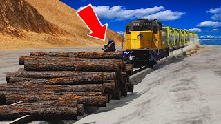 Trains High Speed Downhill ✅ Accidents Rairoad END ✅ BeamNG DRIVE
