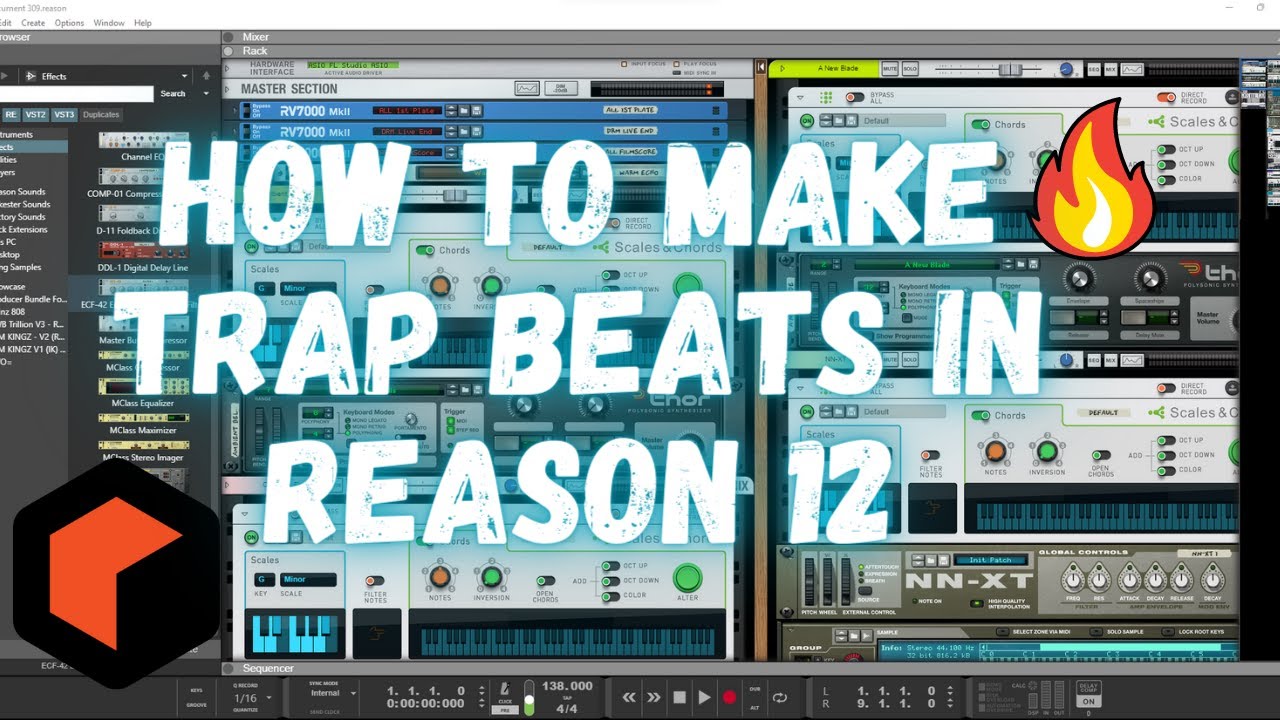 How to make melodic trap beats using only stock plugins in Reason 12 ...