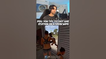 Pov: You try to loot gas station on a fresh wipe! #rust #rustgame #shorts
