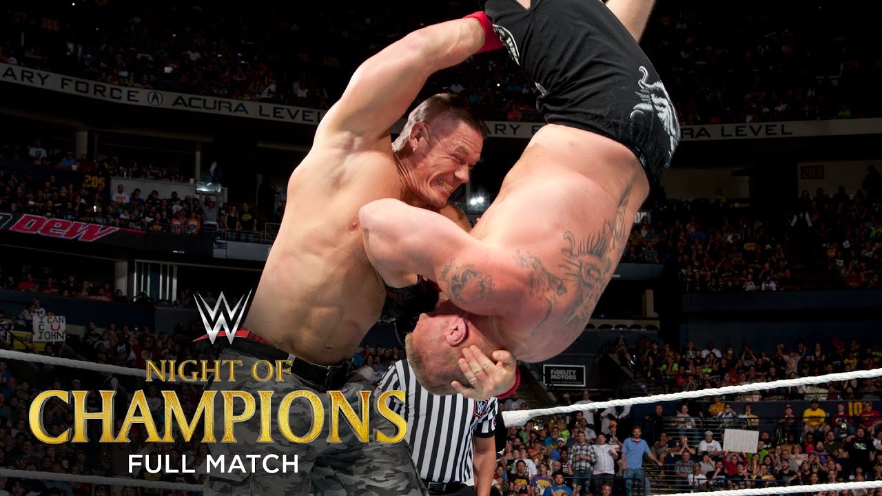 Download FULL MATCH - Brock Lesnar vs. John Cena - WWE World Heavyweight Title Match: Night of Champions