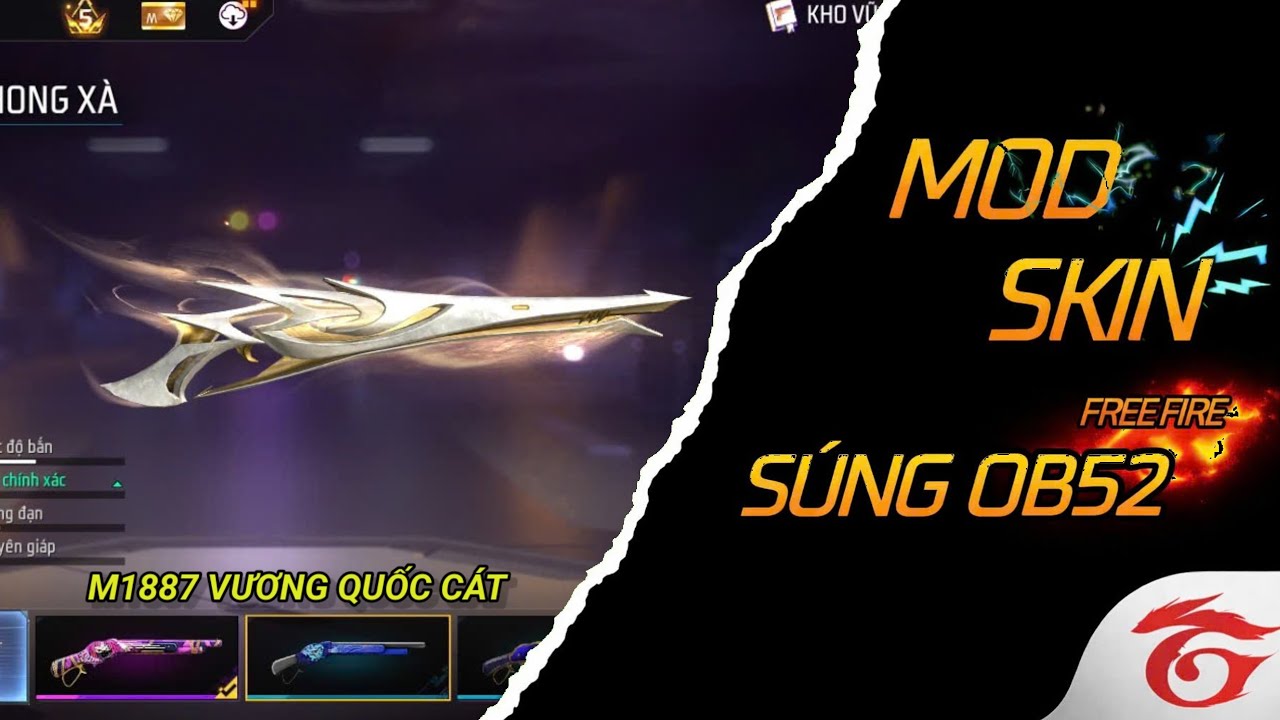MOD SKIN SÚNG M1887 VƯƠNG QUỐC CÁT OBB52 MỚI NHẤT CHO ANDROID FFTH BY CIPAVN CÒN SÀI TỐT 