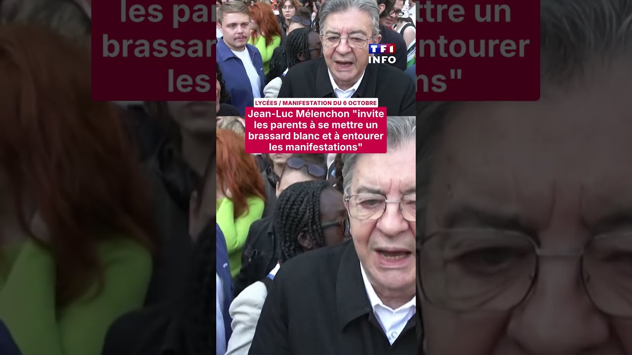 Mouvement lycéen : Jean-Luc Mélenchon "invite les parents à entourer les manifestations"｜TF1 INFO