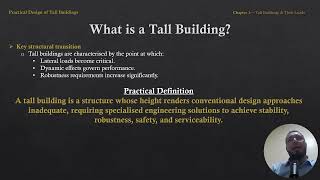1.1. Chapter 1:  Loads on Tall Buildings || Definition and Gravity Permanent Loads