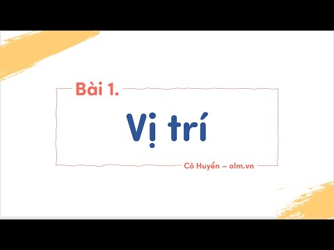 Video Bài 1. Vị trí - Toán lớp 1 [ONLINE MATH - OLM.VN] - youtube