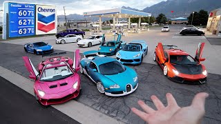 homepage tile video photo for Fueling my 10 Supercars during Record High Gas Prices LOL