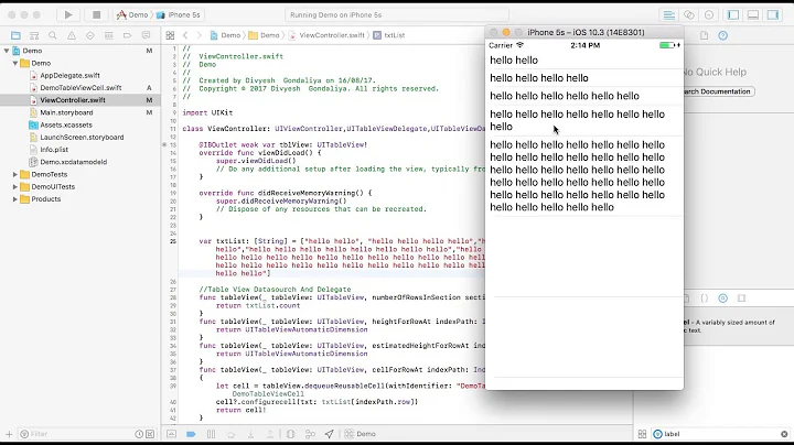 UiTableView cell Dynamic Height