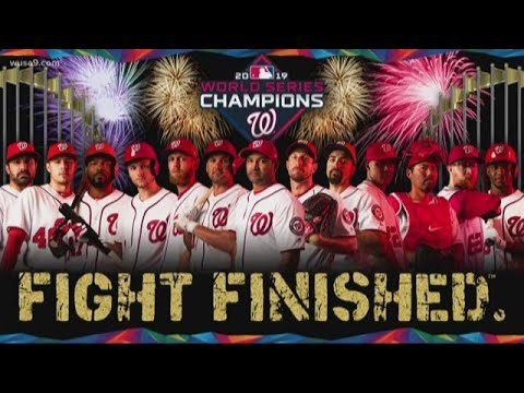 Nationals sing 'We Are The Champions' after winning the World