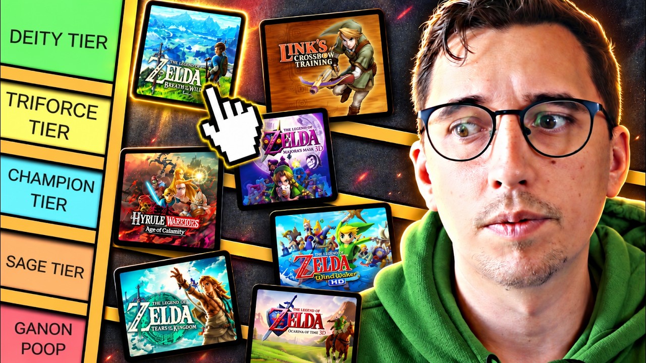 I FINALLY ranked EVERY Zelda game I played from BEST to WORST - Zelda tier list