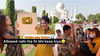 Golden play button chori ho gaya tha😱 tajmahal agar | Muskan Sharma Vlog