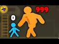 🌞ДРАКА СТИКМЕНОВ! Эволюция бойца стикмена! Stick it to the Stickman