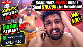 Scammers PANIC After I Cost Them $10,000 LIVE on Webcam! (They Broke Down)