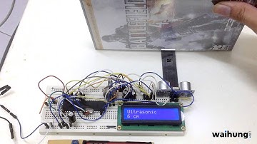 PIC16F877A with HC-SR04 Ultrasonic Sensor