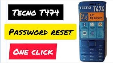 HOW TO REMOVE PASSWORD ON TECNO T474