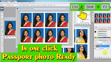 How to Create Passport size photo in Adobe Photoshop FromTelugu | how to make passport size photo #2