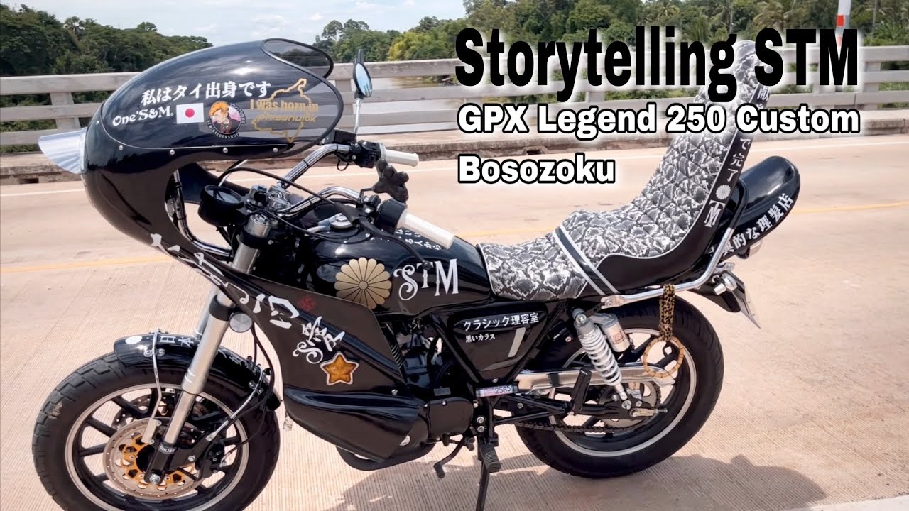 GPX Legend 250 Custom Bosozoku Motorcycle Japan Style - YouTube