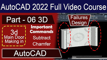 3d Main door Professional Design in AutoCAD 2022 | Part 06 3D | Engineer Tauseef Ullah
