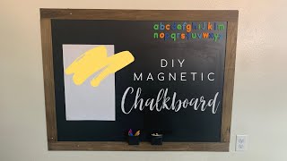 How to Make a Magnetic Chalkboard// DIY Large Framed Chalkboard// Magnetic Chalkboard Wall DIY