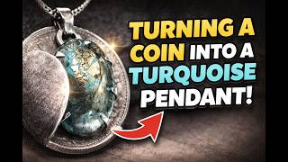 Turning a Coin into a Sterling Silver Turquoise Pendant | Handcrafted Jewelry