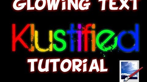 Paint.Net Tutorial #1 - Glowing Text Effect