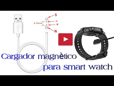 Aliwisdom Cargador Magnético universal para Reloj Inteligente, Accesorios  Smartwatches Cable de Carga Magnético USB 2 Pines Cargador de Espaciado de