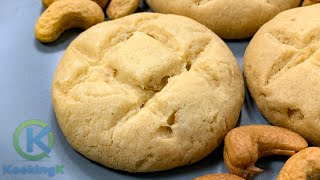 Cashew Cookies Recipe without Oven - Kaju Biscuit Recipe by KooKingK with Amna