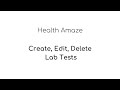 Create and Manage Lab Tests
