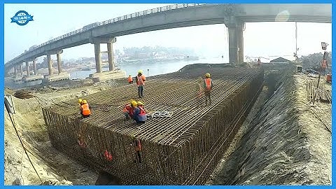 Incredible Modern Bridge Construction Technology - Heavy Equipment Machines In Road Construction
