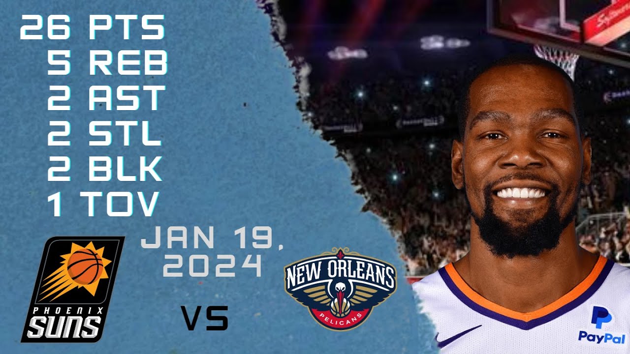 Kevin Durant player Full Highlights vs PELICANS NBA Regular season game