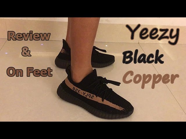 yeezy copper on feet