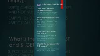 Interview Questions of PHP part 2 #short
